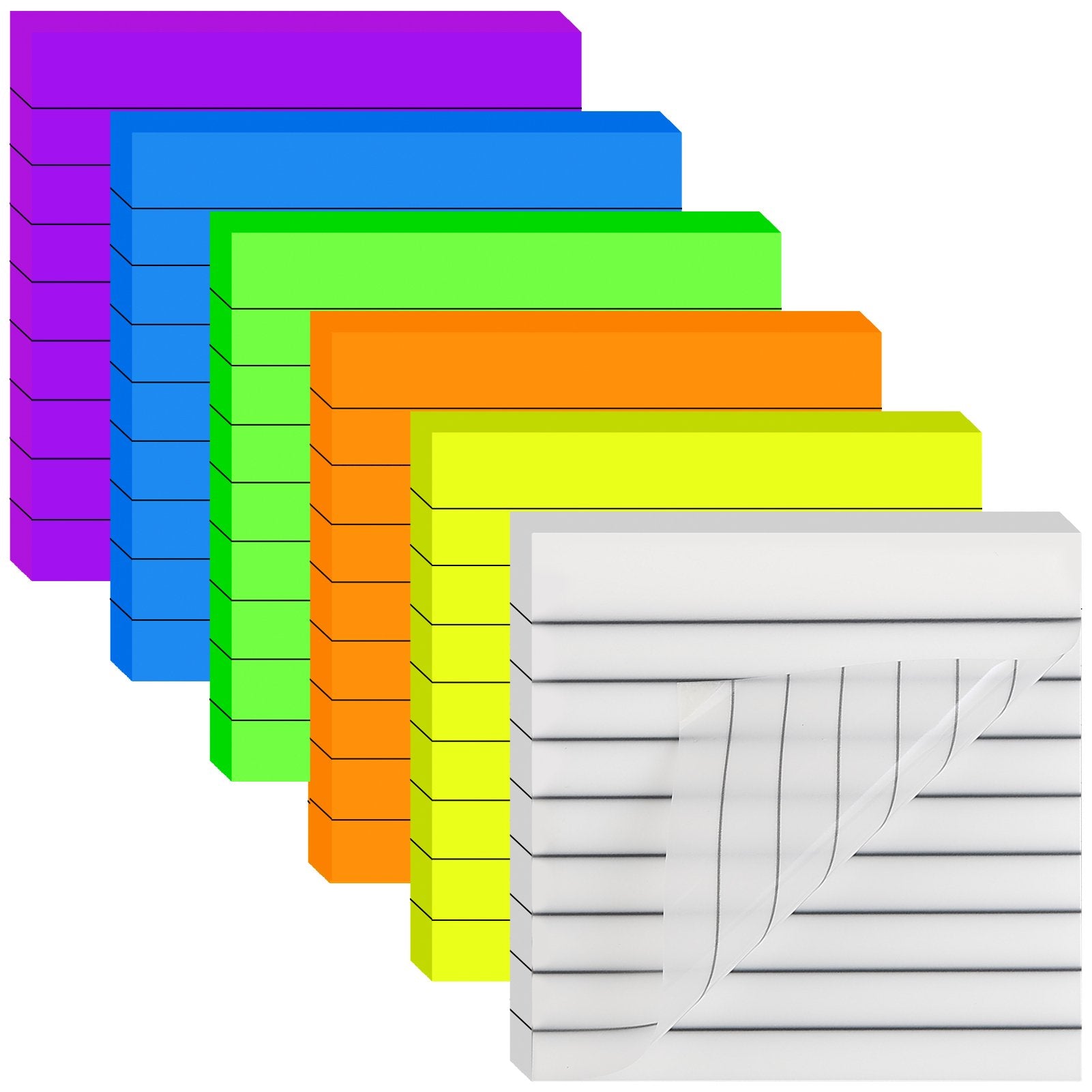 Transparent Sticky Notes 300S-Lined-3X3